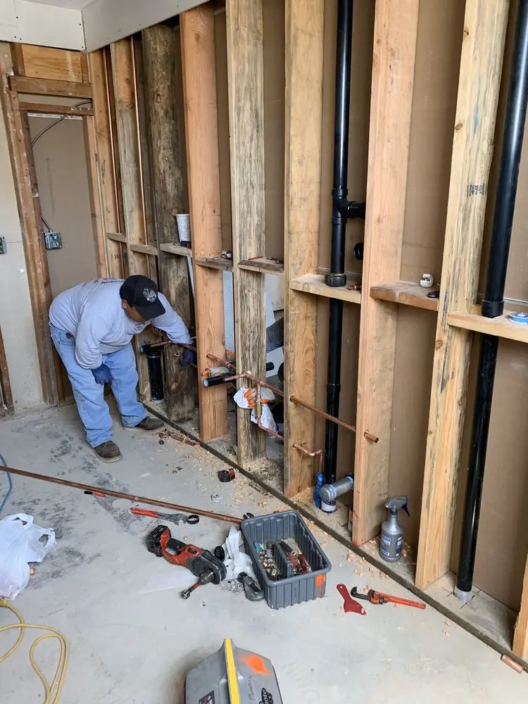 Commercial rough-in plumbing for Water Heater Replacement in Mews at Wickford Commons